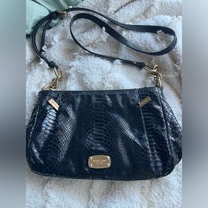 Michael Kors black alligator crossbody purse